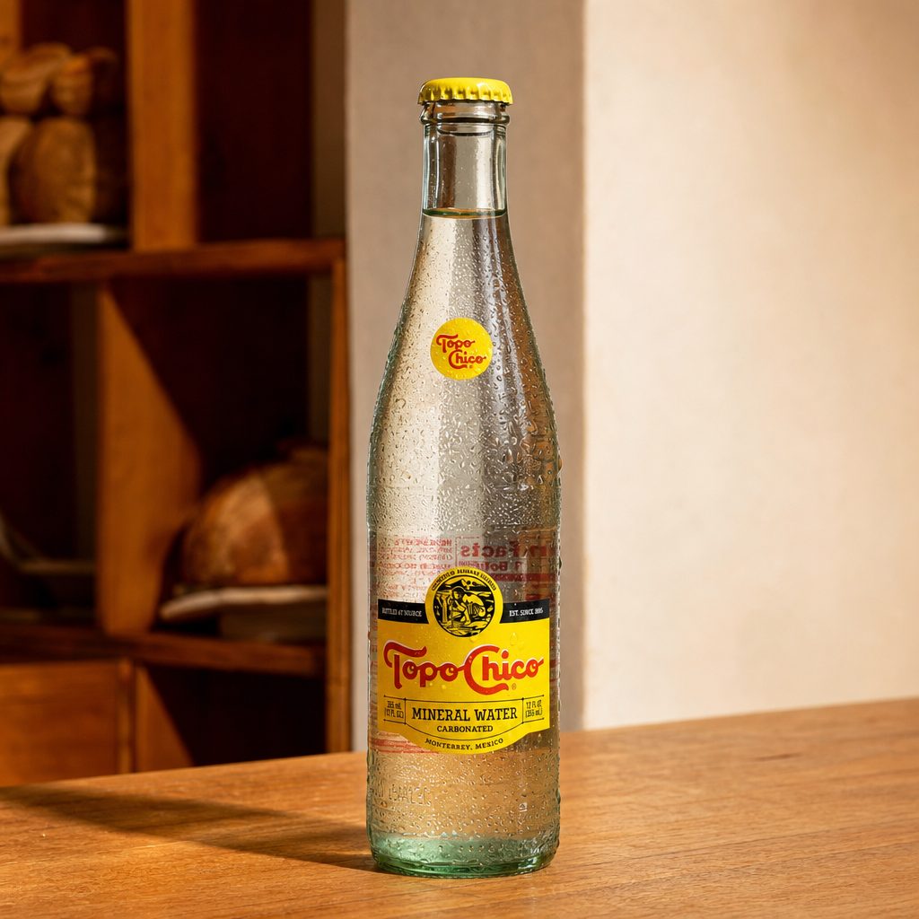 Topo Chico Mineral Water.