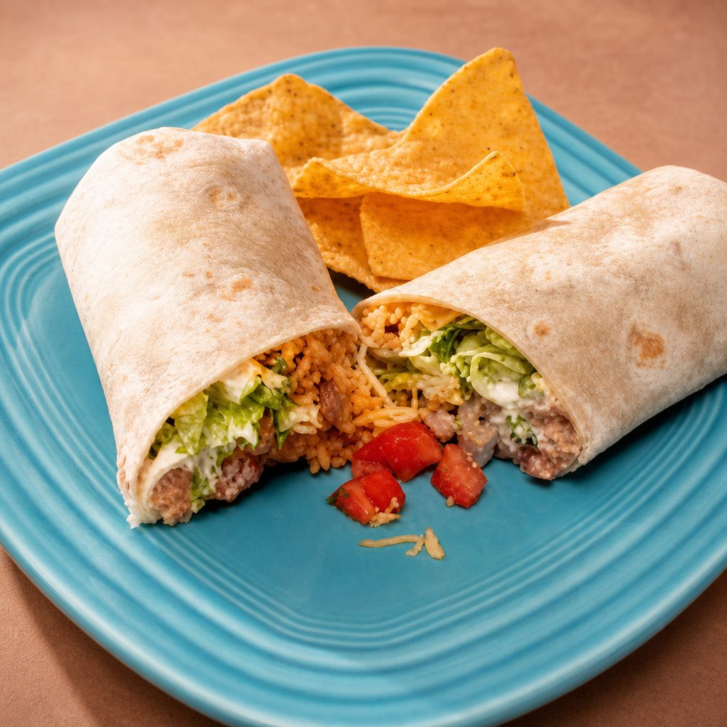 Baja Veggie Burrito.