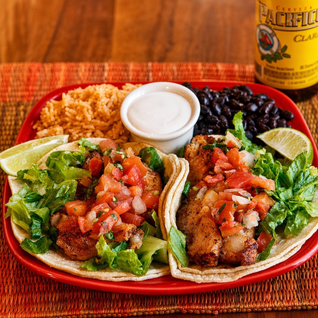 Cajun Fish Taco Platter.