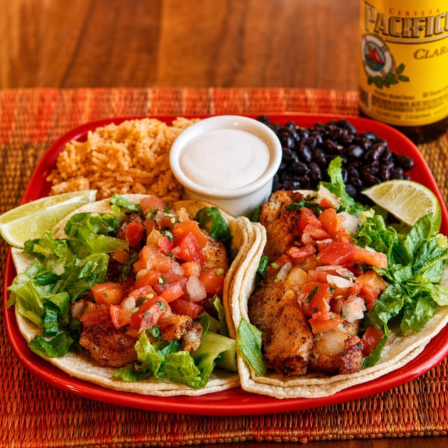 Cajun Fish Taco Platter.