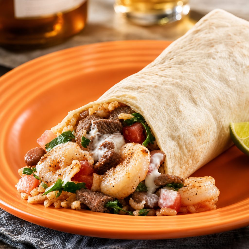 Steak & Lobster Burrito.